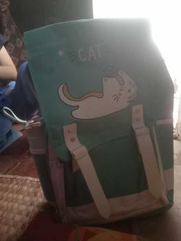 Product Review of Gratis botol minum Tas Ransel Sd Smp SmA viral weibo  cat kucing Karakter Kartun Tas Punggung from n**a 0