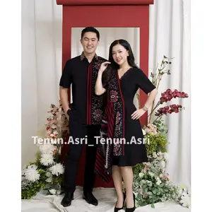 Tenun Asri New Series Gayatri Dress Set Couple Baju Pasangan pria wanita kondangan prewedding natal imlek lebaran pakaian perempuan