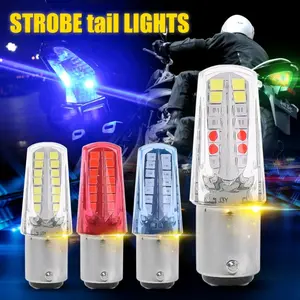 Lampu Stop Rem Pyramid 4 Warna Bolvan Universal Running + Kedip Soket DC 12 Volt Universal Kaki 2 For Motorcycle and Car Kendaraan Sepeda