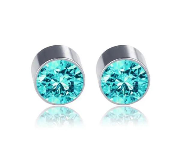 1 Pasang Anting Magnet Baja Tahan Karat Berlian Imitasi Kancing Telinga Tanpa Tindik Tanpa Telinga Besi Magnetik Kuat Pria Wanita 7
