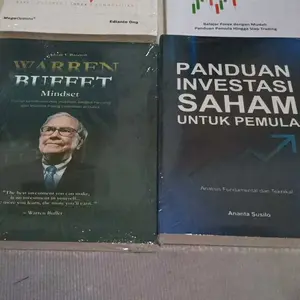 PAKET 4 BUKU BESTSELLER : Paham Forex Untuk Pemula Dari Nol + Werren Buffet Mindset + Technical Analysis For Mega Profit + Panduan Investasi Saham Untuk Pemula