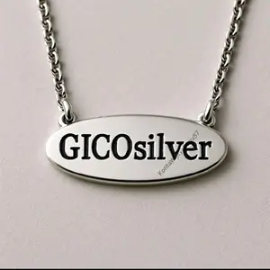Silver geco Kalung Liontin Nama Costum Desain Keren Original Jawa Tengah Terbaik untuk Hadiah