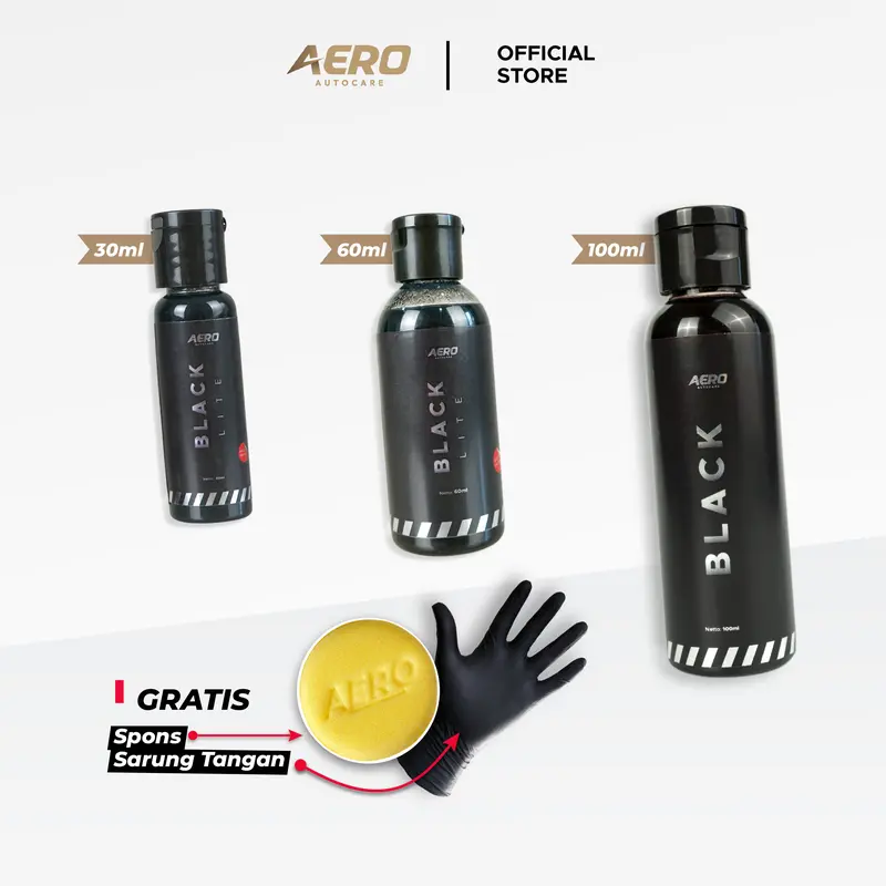 Aero Triple Black Penghitam Body Motor Permanent ( 3Pcs ) Car Paint Kendaraan 1