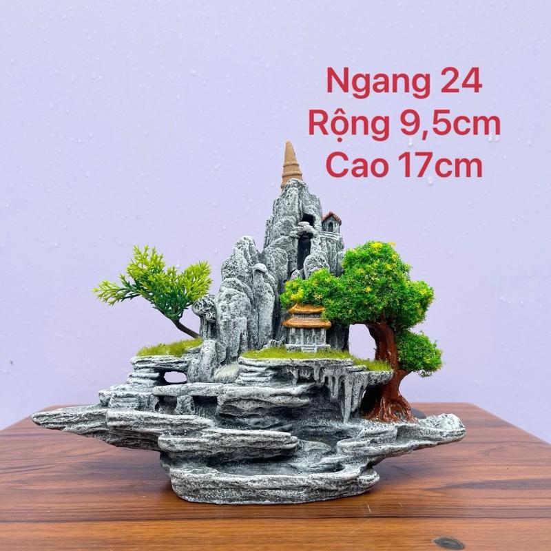 Tiểu cảnh xông , núi đá , trang trí đeco bàn phòng trà , bể cá thủy sinh