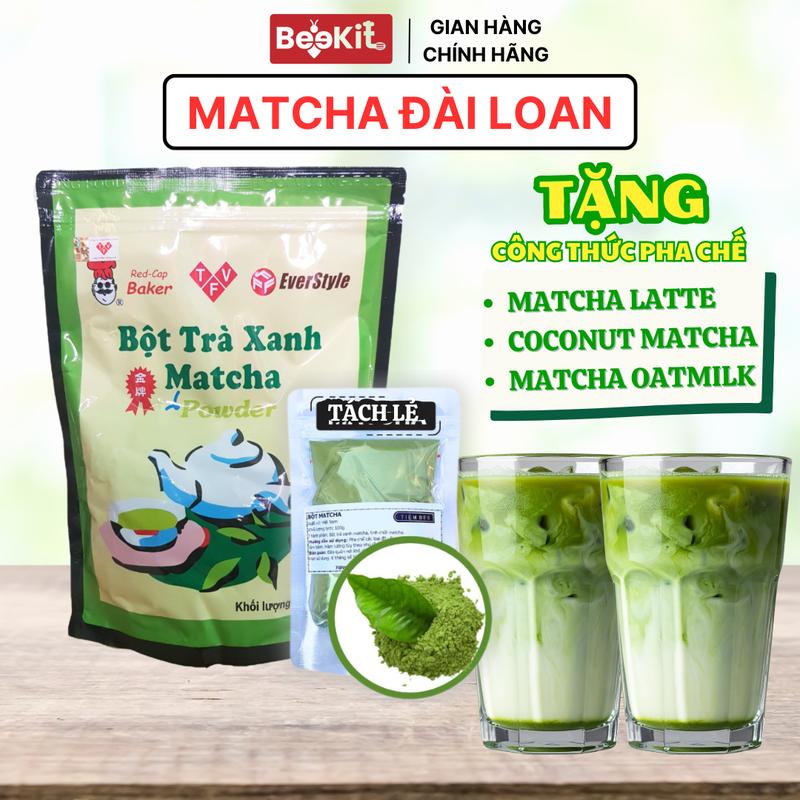 [TẶNG CÔNG THỨC] Bột Matcha Đài Loan 500g - Nguyên liệu pha chế làm xốt, kem, bánh - Tiệm của Bee Beekit