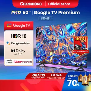 Changhong TV 50 inch FHD Google Smart Digital TV Dolby Audio DBX-TV Google Play Netflix Youtube Bluetooth USB Google Assistant (L50M91) | 50G7N - L50M91