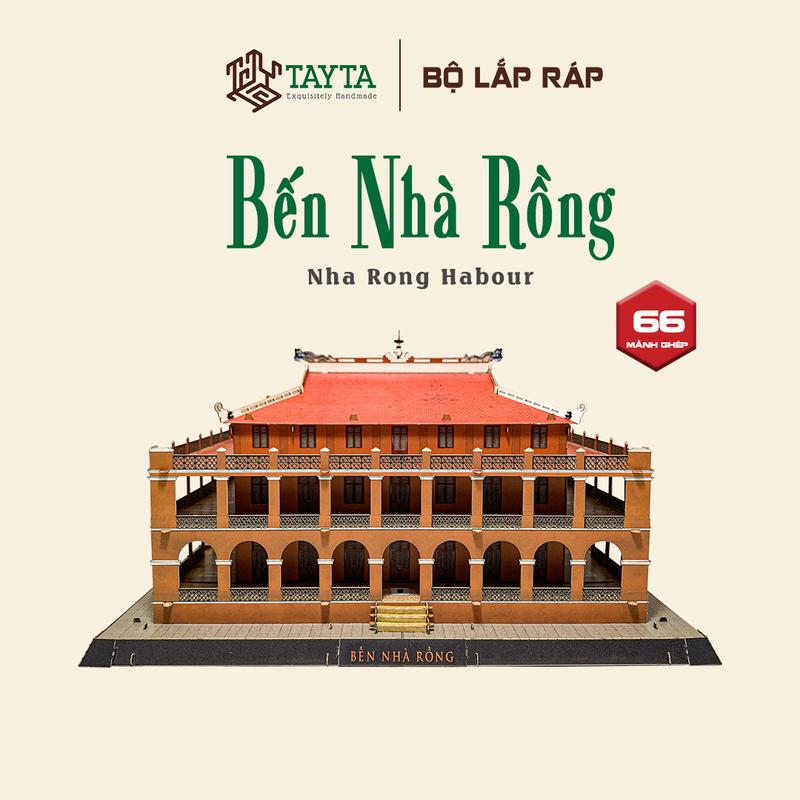 Bộ Lắp Ráp Bến Nhà Rồng - TAYTA DIY - Mô Hình 3D - Cao Cấp - Giấy Kraft - Quà Tặng - Trang Trí