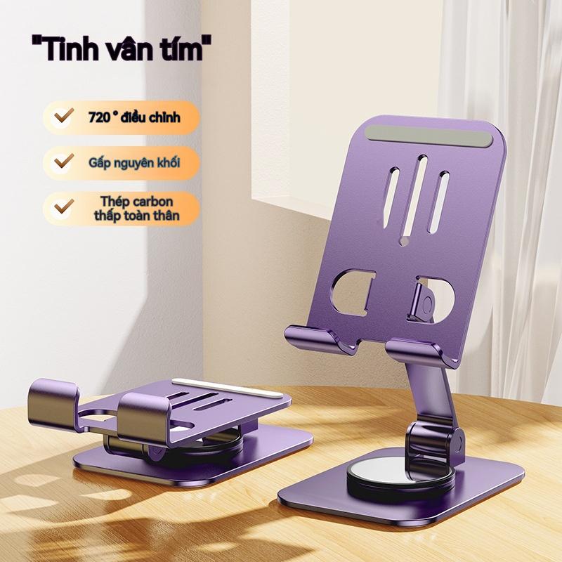 Giá Đỡ Điện Thoại Di Động Giá Đỡ Hợp Kim Nhôm Có Thể Gập Lại Xoay 360 Độ, Sản Phẩm Mới, Đế Kim Loại, Chống Trượt Silicon, Có Phụ Kiện khi nằm，đỡ điện thoại giá đỡ dt giá đỡ điện thoại di động  giá đỡ kê điện thoại Giá Đỡ Điện Giá đỡ điện 3