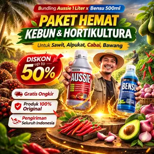 AUSSIE 1L + BENSU 500ml – Paket Nutrisi & Aktivator Tanaman Kebun & Sayur