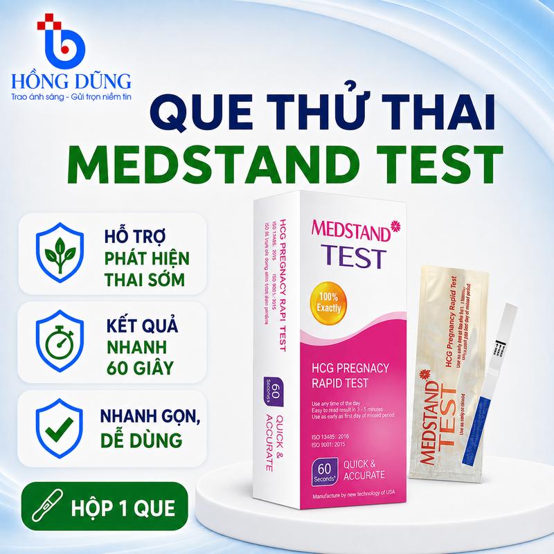 Que thử thai Medstand, chính xác 100% sau 60 giây - giao hàng kín đáo, che tên
