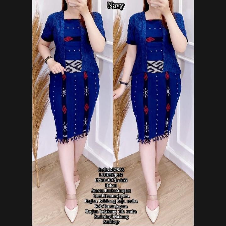 Product Introduction of SETELAN TENUN WANITA RUMBAI BAWAH ATASAN BROKAT, BAJU KEBAYA TENUN, BAJU ADAT, BAJU SERAGAM, BAJU CASUAL 11