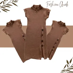 ( Promo Murah ) - Baju Atasan Dress Rajut CURLY Anak Perempuan Usia 3-5 tahun - Baju Rajut anak Cewe Lucu -  Fashion Anak style Korea