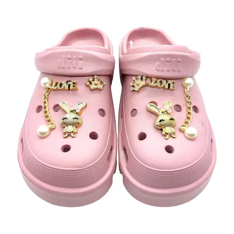 Dilivi 805 sandal baim fuji & wedges wanita dewasa jibitz rabbit tali belakang model kekinian Wanita 3