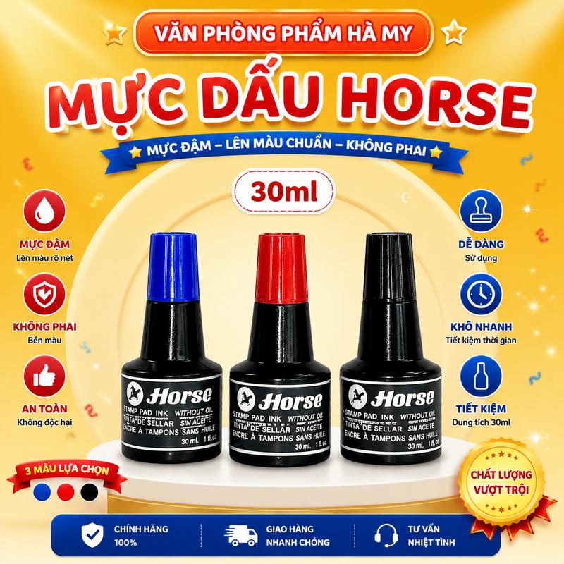 Mực dấu Horse , chai 30ml - Model: Horse
