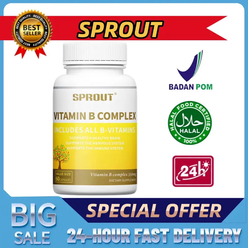 Vitamin B Kompleks Dengan B12, B1, B2, B3, B5, B6, Folat Dan Biotin Untuk Mendukung Metabolisme Energi Yang Sehat