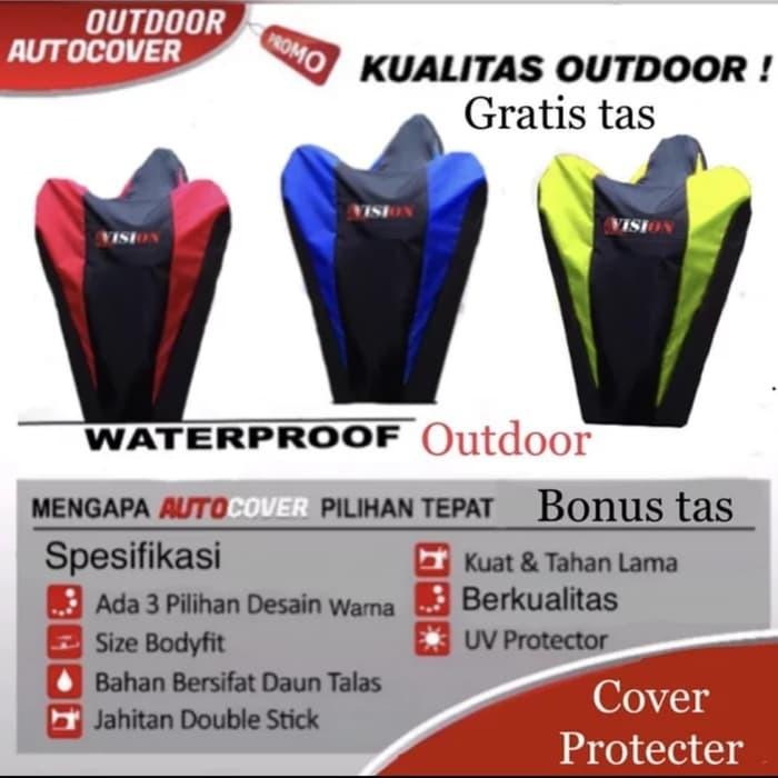 Sarung Motor Vision Yamaha RX KING / Penutup Pelindung Body Cover Motor Warna Anti Air Merk Vision 2
