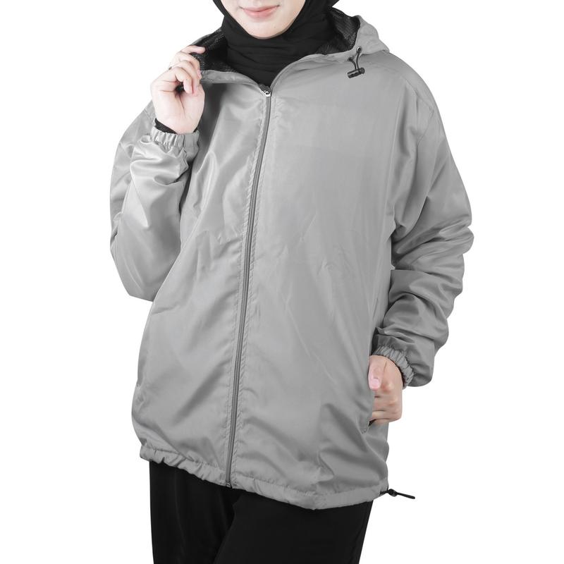 Jaket Parasut Windrunner Olahraga Lari Pink Dusty Sport Running Premium Distro Nyaman Serap keringatM - XXL 2