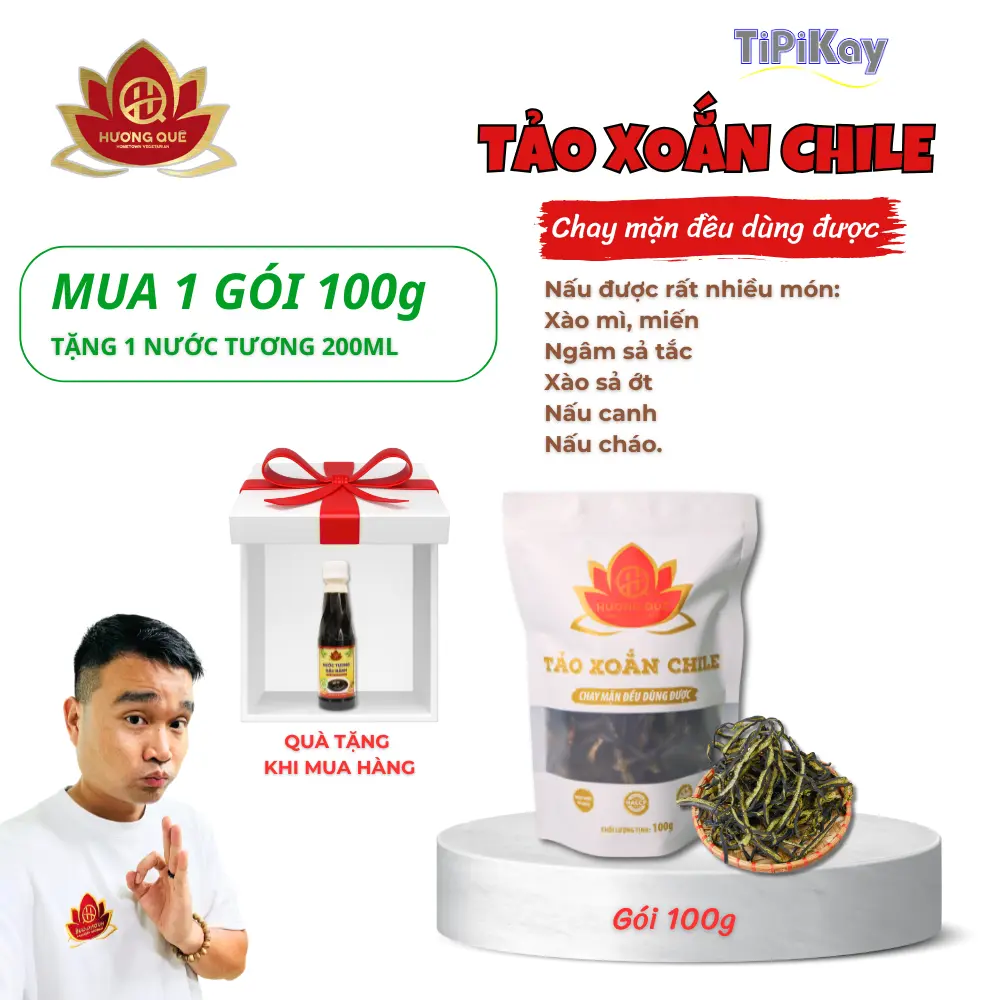 Tảo Xoắn Chile Gói 100g - Chay Mặn Đều Dùng Được - TiPiKay Shop Rong Biển tảo  biển