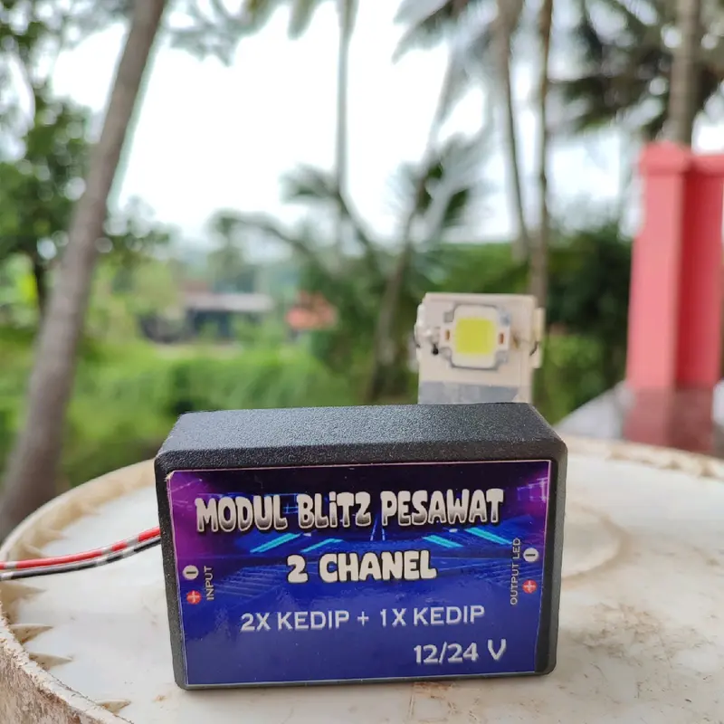 Modul Blitz Pesawat Lampu Rakitan 2x Kedip 12/24 Volt Led Control Remote Toy 5