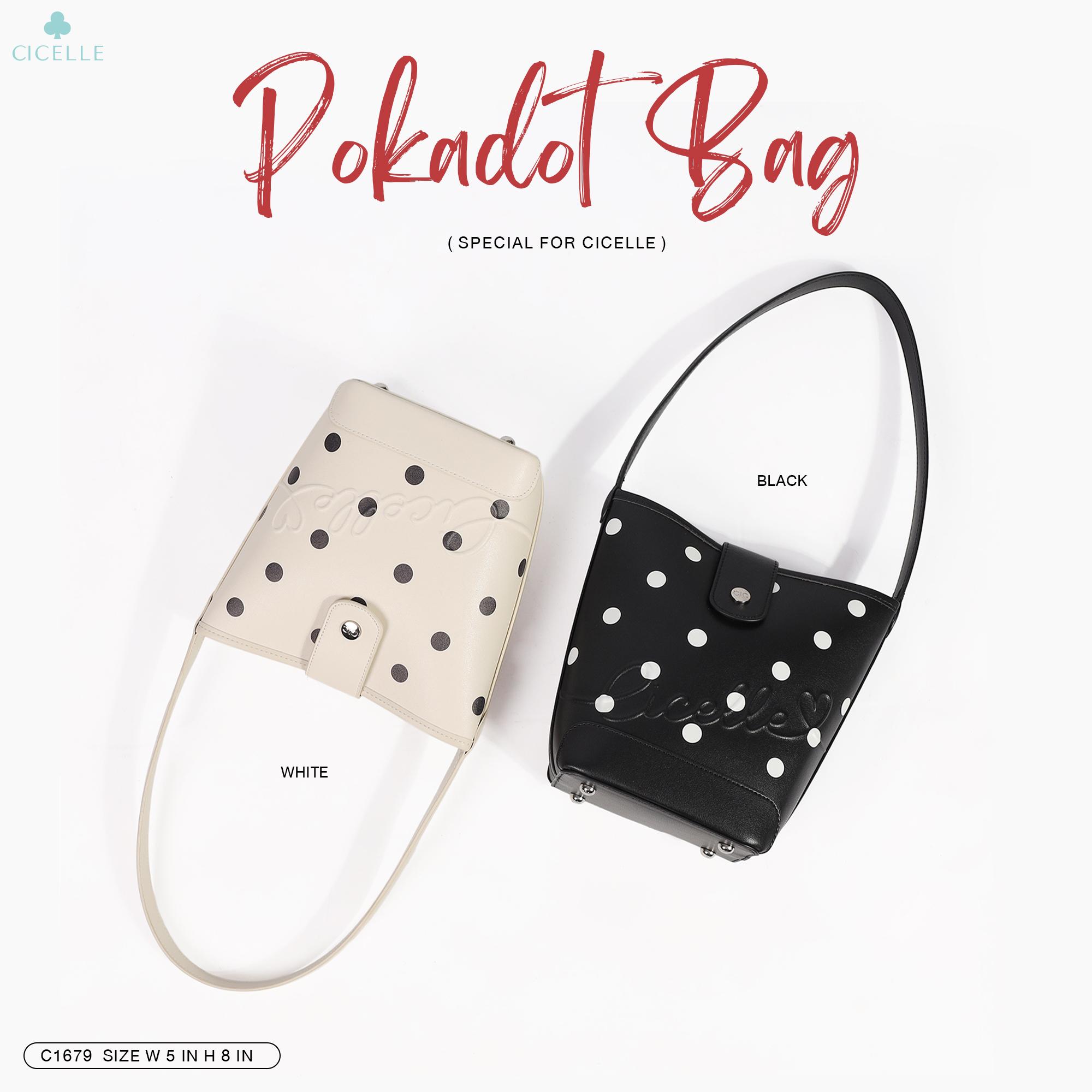 รหัส C1679 Polka Dots Bucket Bag CICELLE