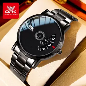 OPK Jam Tangan Pria Anti Air Original Fashion Unik Starry Night Hitam Stainless Steel Waterproof Man Watch Model 8109 Kaca ofteq