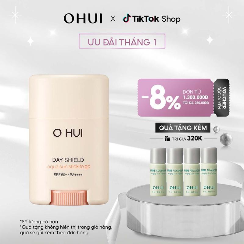 OHUI Official Thỏi chống nắng cấp ẩm mát da OHUI Day Shield Aqua Sun Stick To Go SPF50+ PA++++ 14g Sunscreen Kem Chống Nắng