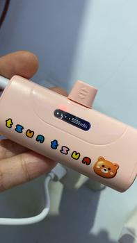 Product Review of 【COD&Local Delivery】Kakimi Powerbank Mini dengan Kapasitas 5000mAh dan Desain Kartun Lucu - Tersedia Port Tipe-C dan iOS Bank daya portabel, nyaman dan dapat diterapkan from 𝐼**ଓ 1