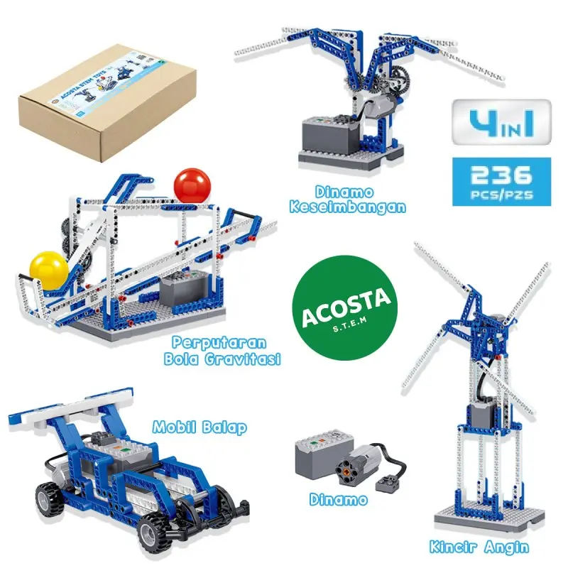 Mainan Edukasi Sains & Teknologi Usia Anak 6 - 8 Tahun DIY Rakit ACOSTA STEM Toys 0