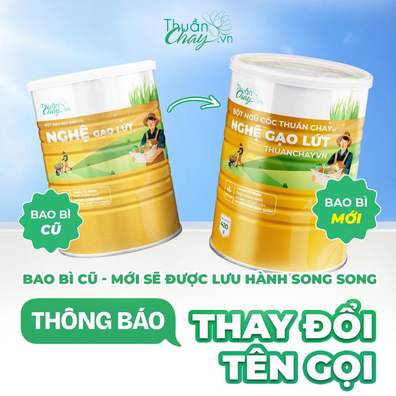 [VOUCHER 23k]  NGHỆ GẠO LỨT 420g - Bột Ngũ Cốc Thuần Chay