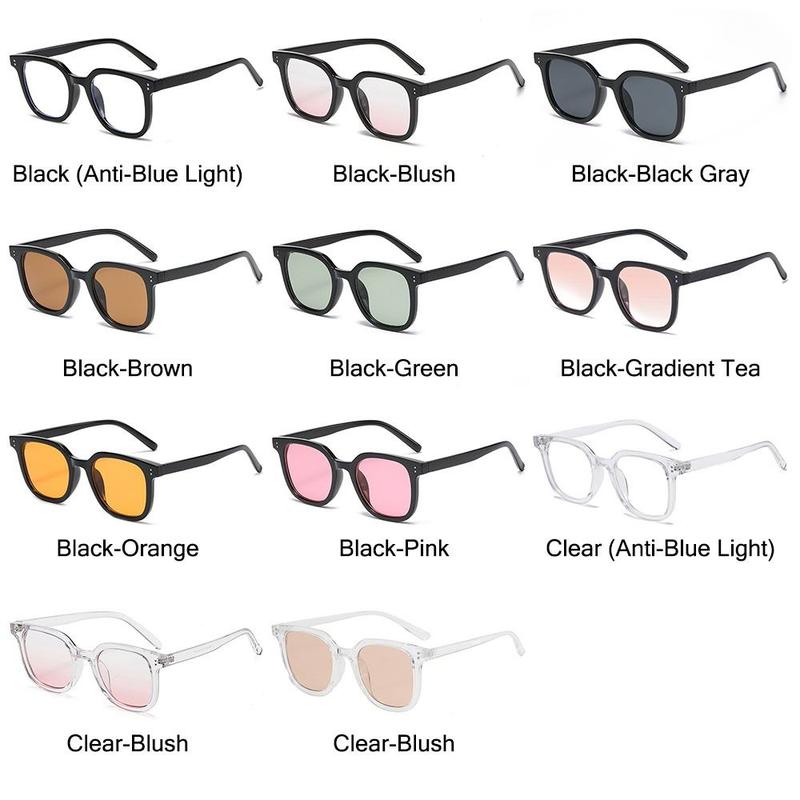 Fashion Square Gradient Blush Sunglasses No Makeup UV400 Protection Anti-Glare Shades Decorative Eyewear for Driving, Fishing, and Travel 2