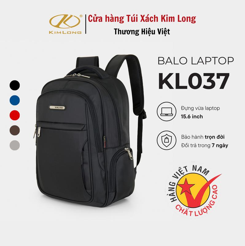 Balo Laptop 15.6 Inch Thời Trang, Chống Sốc Tốt, Chống Nước, Vải Dù Cao Cấp Kim Long KL037