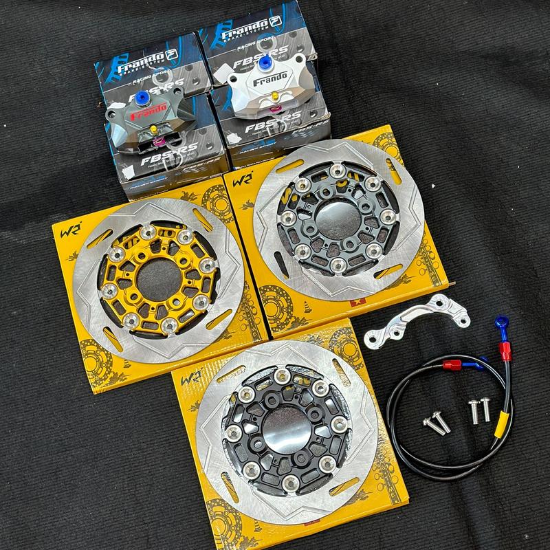  Frando COMBO HEO PAT ĐĨA   Sirius Ex 2010 Wave 100 Wave 110 FULED  Gồm HEO FRANDO 2PIS ĐĨA WINROY 220MM PAT CNC Tặng DÂY DẦU MORIN & 4 ỐC ĐĨA 