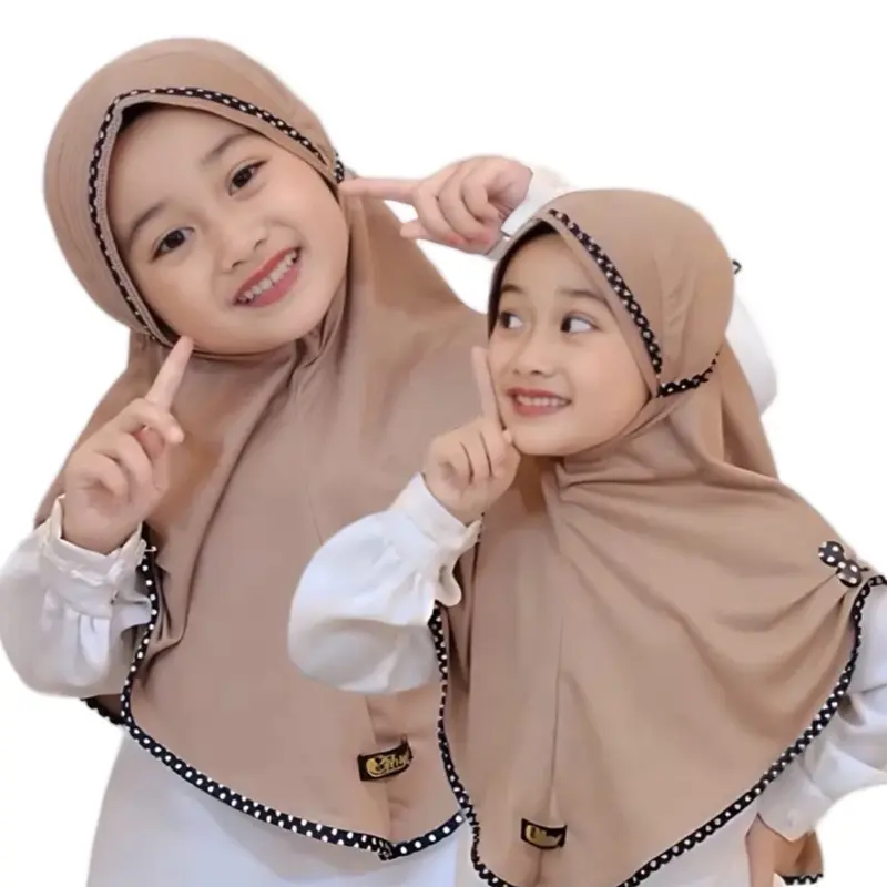 3 4 5 sampai 6 Tahun AIRA POLKA Tk kerudung anak perempuan terbaru 0
