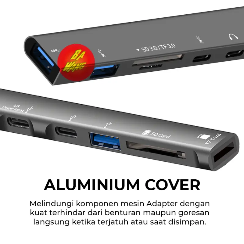 5in1 OTG HUB 2in1 Lightning USB C Type-C Adapter TF SD Card Reader HDD Hardisk Hard Disk 5