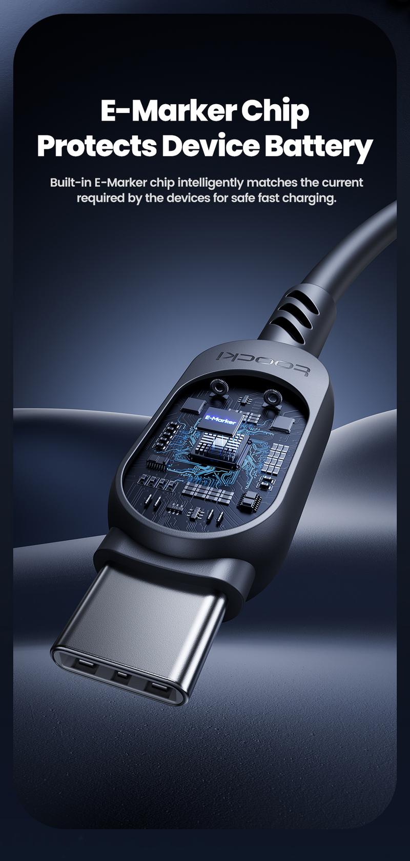 Product Introduction of Toocki PD100W Type C To Type C Spring Fast Charging Cable 6A USB A To Type C Fast Data Line A-L 20W C-L Car Charger Wire 1.8m 28