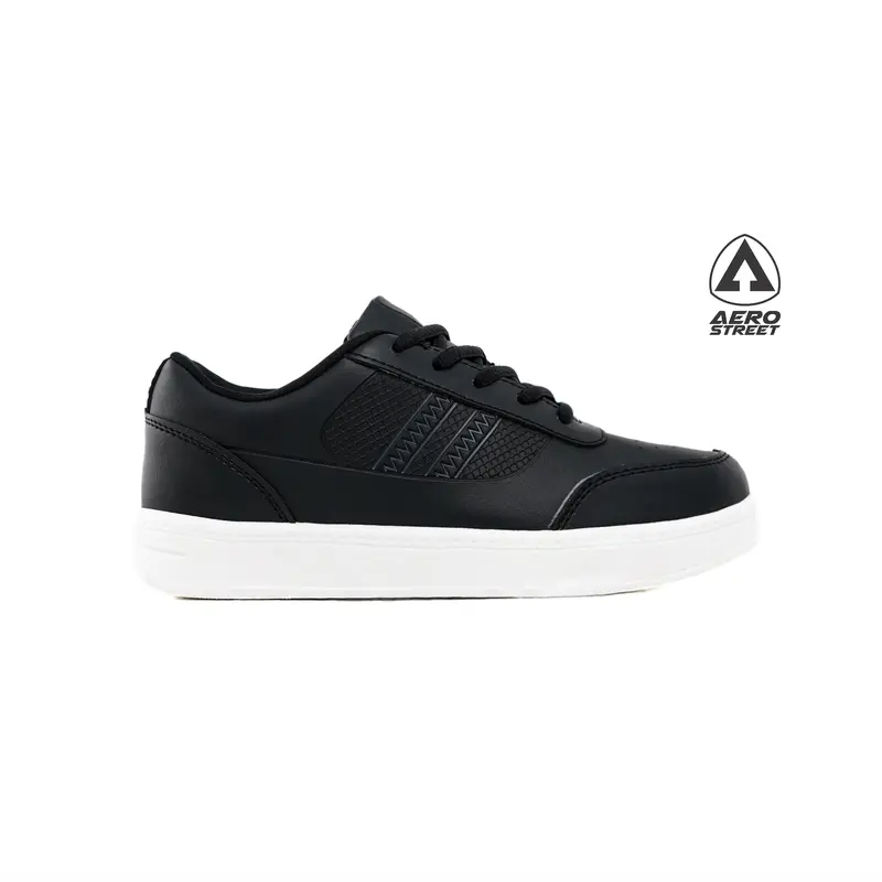 Aerostreet 31-36 Airstrike Putih Hitam Hitam - Sepatu Sneaker Casual Sekolah 1