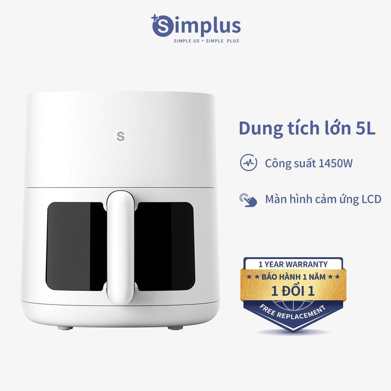 SimplusVN Nồi Chiên Không Dầu Simplus Dung tích 5L Bản Cảm Ứng Cửa Kính Trong Suốt Dung Tích Lớn KQZG015 Bảo Hành 1 Năm Chỉ Đổi Không Sửa