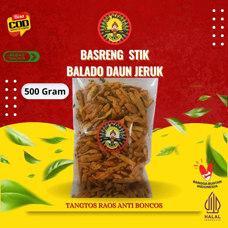 Basreng Stik Pedas Daun Jeruk 500 Gram - 500 Gram Basreng Pedas Daun Jeruk 2