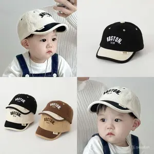 6 bulan - 3 thn | Topi BASEBALL Corduroy Anak-BOSTON x LUCKY x DIDICUTE TWO TONE-Unisex-New Korean Model Bayi