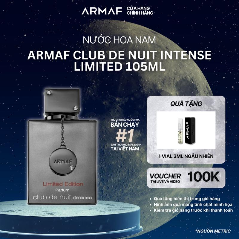   Thu Thủy x Armaf  Nước hoa nam Club de Nuit Intense Man Limited Edition Perfume 2024 - 105ml 