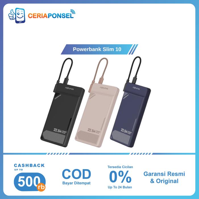 Gambar ADVAN Powerbank Slim 10 Fast Charge 10000mAh 22.5W | Garansi Resmi Advan Indonesia 1 Tahun - Mocha dari Ceria Ponsel Mall Kota Tangerang Tokopedia