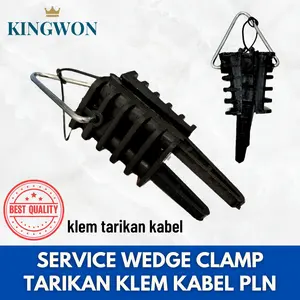SERVICE WEDGE CLAMP TARIKAN KLEM KABEL PLN / KABEL SR / STRAINT KLEM TWISTED WARNA HITAM HIGH QUALITY