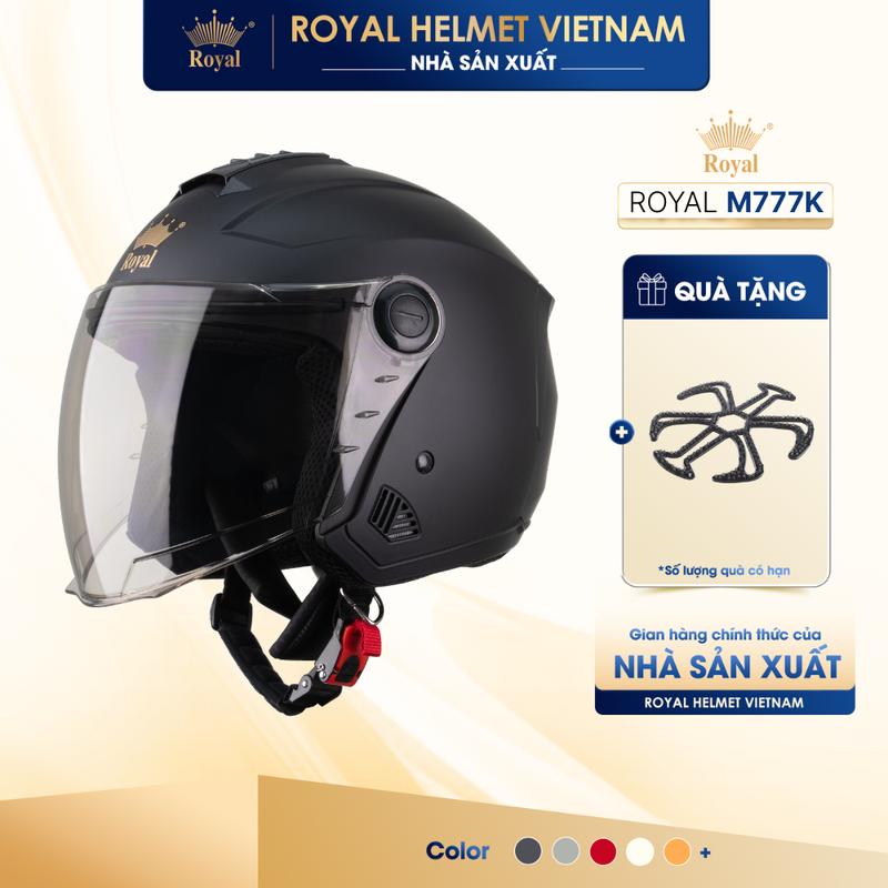 [ĐỘC QUYỀN] Mũ Bảo Hiểm 3/4 Royal M777 Có Kính Chính Hãng, nón Bảo Hiểm Cho Nam Nữ Đi Xe Máy | Trực tiếp từ NSX