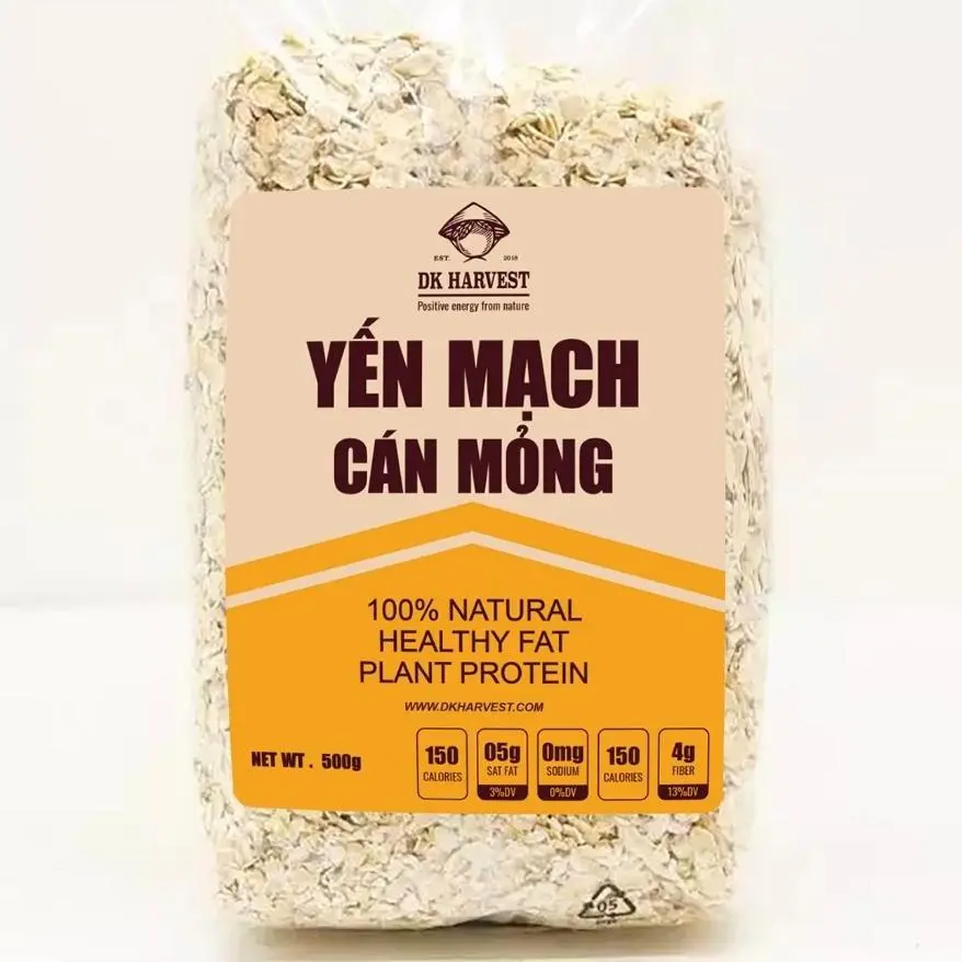 Yến mạch cán dẹt DK Harvest, hàng chuẩn Úc, yến mạch nguyên chất, bữa sáng dinh dưỡng, eatclean, yen mach can dep