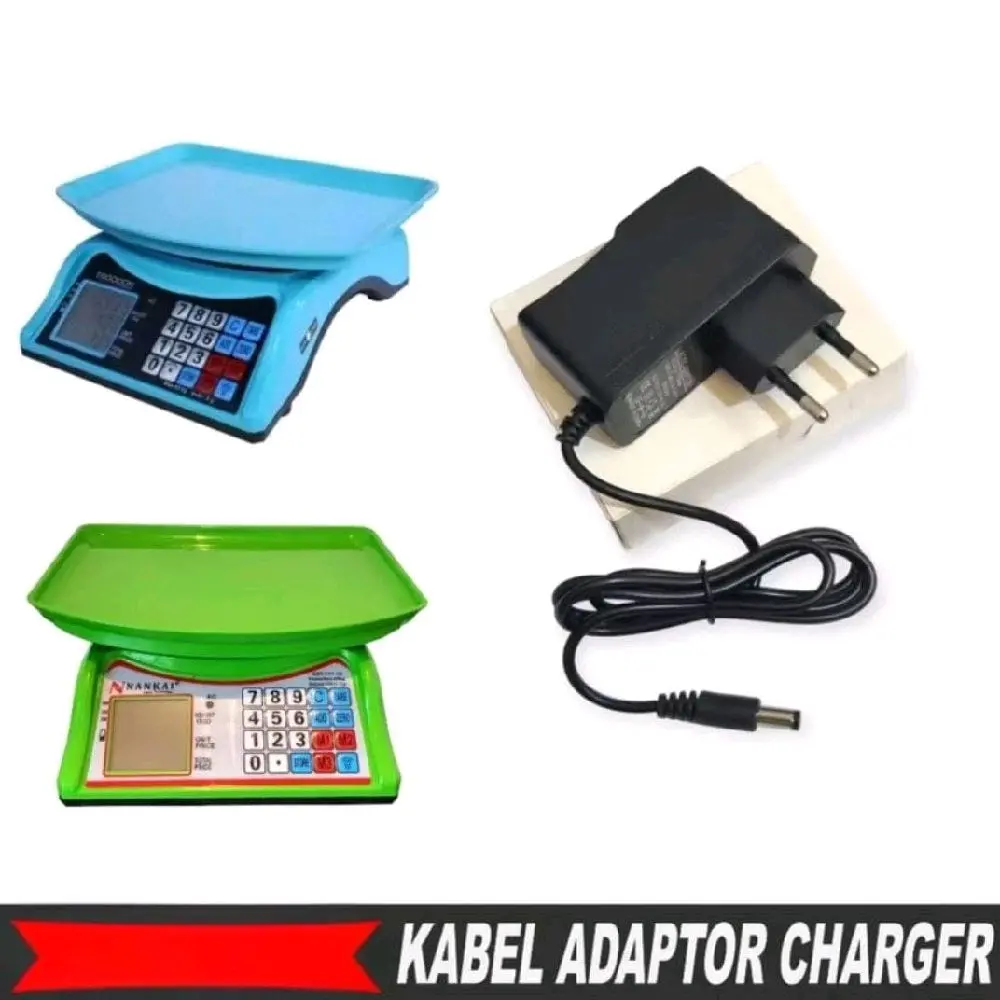 Kabel adaptor charger timbangan Casan timbangan 40 kg 150 kg 300 kg nankai