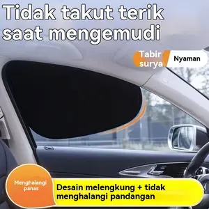 Tirai penutup jendela samping dengan adsorpsi elektrostatik, penutup surya untuk kaca jendela mobil, tirai privasi jendela mobil, penutup jendela samping anti panas, tirai surya mobil, tanpa pemasangan, penutup surya jendela samping yang menempel.