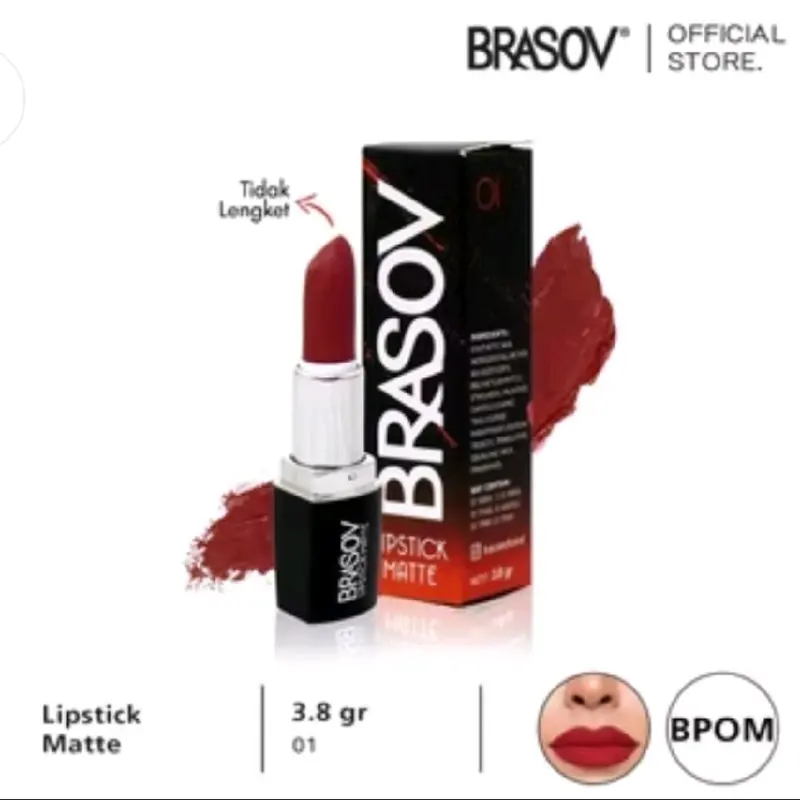 Lipstik Brasov Brasov Lipstick Matte Kosmetik Bibir 2