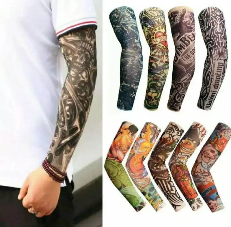 ( 1 PASANG MANSET TATO ) sarung tangan motor manset lengan outdoor 1