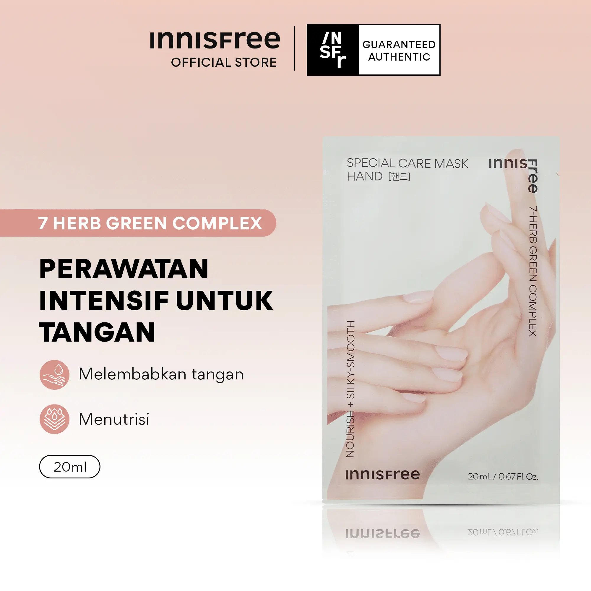 Innisfree Special Care Mask Hand 20ml - Masker Tangan untuk Melembapkan dan Menghaluskan