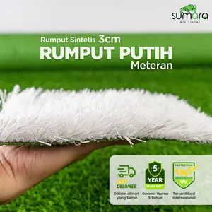 Rumput Sintetis Putih 3cm Premium Grass White